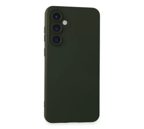 Samsung S23 FE Kılıf Nano içi Kadife Silikon - Koyu Yeşil