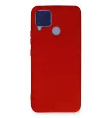 Realme C15 Kılıf Nano içi Kadife Silikon - Kırmızı