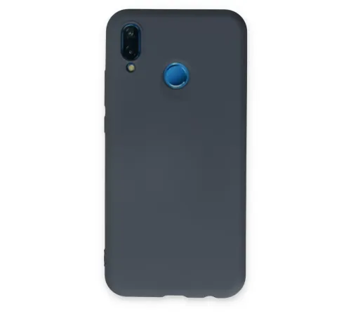 Huawei P20 Lite Kılıf Nano içi Kadife Silikon - Gri