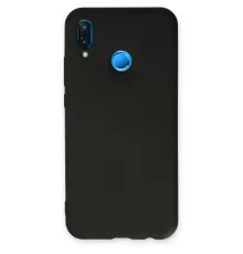 Huawei P20 Lite Kılıf Nano içi Kadife Silikon - Siyah