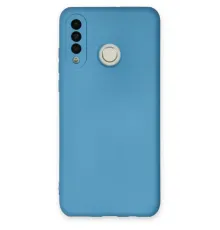 Huawei P30 Lite Kılıf Nano içi Kadife Silikon - Mavi