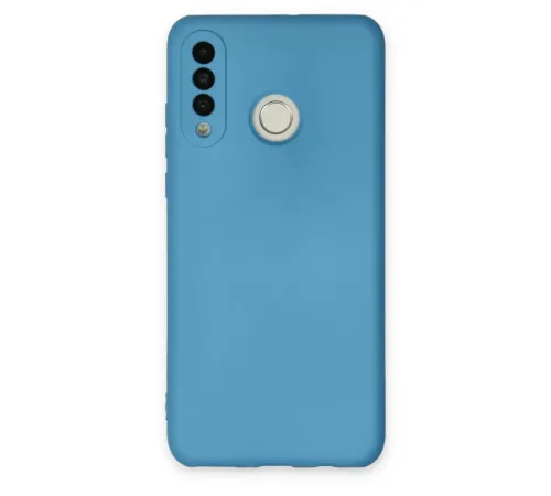 Huawei P30 Lite Kılıf Nano içi Kadife Silikon - Mavi