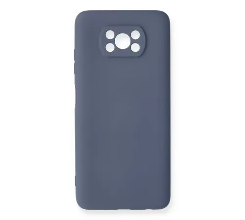 Pocophone X3 Kılıf Nano içi Kadife Silikon - Gri