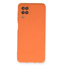 Samsung A12 Kılıf Nano içi Kadife Silikon - Turuncu