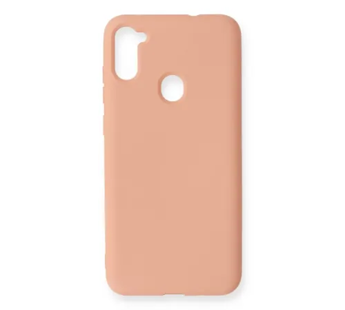 Samsung A11 Kılıf Nano içi Kadife Silikon - Pudra