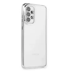 Samsung A53 5G Kılıf Lensli Silikon - Gümüş
