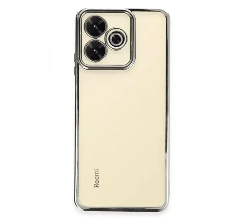 Redmi 13 4G Kılıf Lensli Silikon - Gümüş