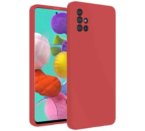 Samsung A31 Kılıf Nano içi Kadife Silikon - Kiremit