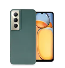 Realme C65 Kılıf Petro Silikon - Koyu Yeşil