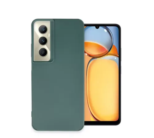 Realme C65 Kılıf Petro Silikon - Koyu Yeşil