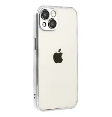 Apple iPhone 15 Lensli Silikon - Gümüş