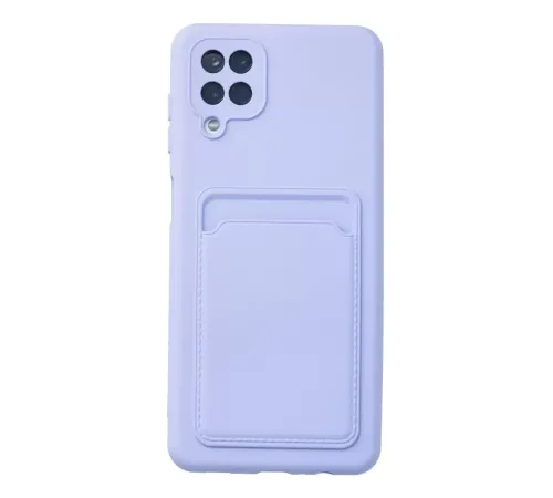 Samsung A12 Kılıf Kelvin Kartvizitli Silikon - Lila