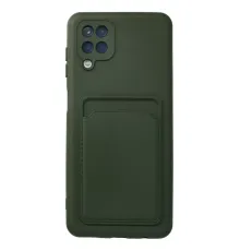 Samsung A12 Kılıf Kelvin Kartvizitli Silikon - Koyu Yeşil