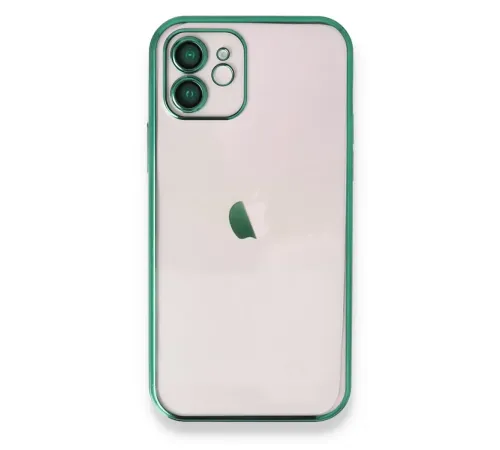 Apple iPhone 11 Kılıf Lensli Silikon - Yeşil