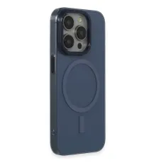 Apple iPhone 15 Pro Max Kılıf Anka PC Magneticsafe Sert Metal Kapak - Lacivert