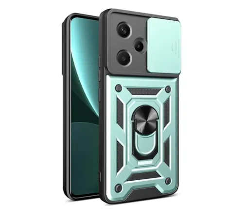 Xiaomi Redmi Note 13 Pro Plus Kılıf Pars Lens Yüzüklü Silikon - Yeşil