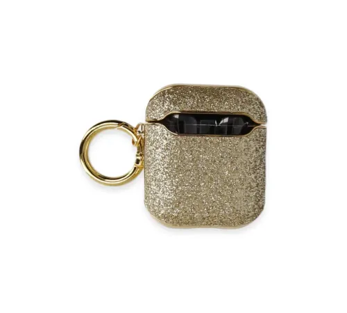 Apple Airpods 2 (2.nesil) Spell Simli Kılıf - Gold