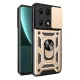 Xiaomi Poco M6 Pro 4G Kılıf Pars Lens Yüzüklü Silikon - Gold