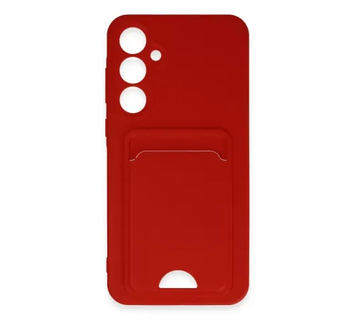 Samsung Galaxy A35 5G Kılıf Kelvin Kartvizitli Silikon - Kırmızı