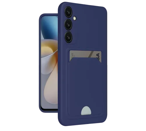 Samsung Galaxy A35 5G Kılıf Kelvin Kartvizitli Silikon - Lacivert