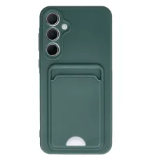 Samsung Galaxy A35 5G Kılıf Kelvin Kartvizitli Silikon - Koyu Yeşil