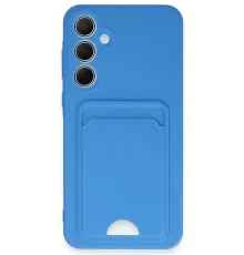 Samsung Galaxy A35 5G Kılıf Kelvin Kartvizitli Silikon - Mavi