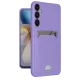 Samsung Galaxy A55 5G Kılıf Kelvin Kartvizitli Silikon - Lila