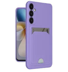 Samsung Galaxy A55 5G Kılıf Kelvin Kartvizitli Silikon - Lila