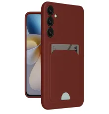 Samsung Galaxy A55 5G Kılıf Kelvin Kartvizitli Silikon - Bordo