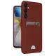 Samsung Galaxy A55 5G Kılıf Kelvin Kartvizitli Silikon - Bordo