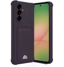 Samsung Galaxy A55 5G Kılıf Kelvin Kartvizitli Silikon - Derin Mor