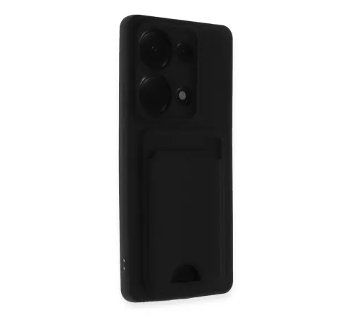 Xiaomi Redmi Note 13 Pro 4G Kılıf Kelvin Kartvizitli Silikon - Siyah