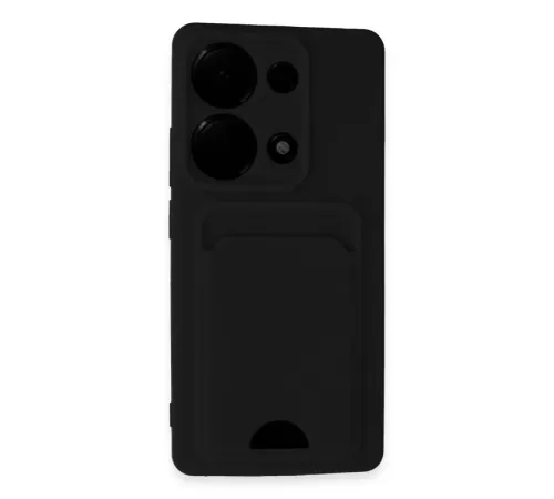 Xiaomi Redmi Note 13 Pro 4G Kılıf Kelvin Kartvizitli Silikon - Siyah