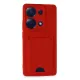 Xiaomi Redmi Note 13 Pro 4G Kılıf Kelvin Kartvizitli Silikon - Kırmızı