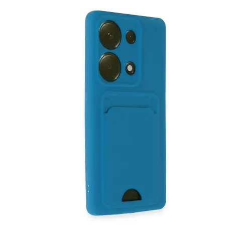 Xiaomi Redmi Note 13 Pro 4G Kılıf Kelvin Kartvizitli Silikon - Mavi