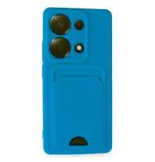 Xiaomi Redmi Note 13 Pro 4G Kılıf Kelvin Kartvizitli Silikon - Mavi