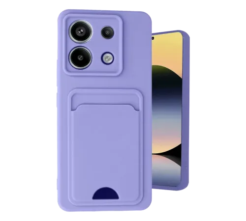 Xiaomi Redmi Note 13 Pro 5G Kılıf Kelvin Kartvizitli Silikon - Lila