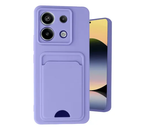 Xiaomi Redmi Note 13 Pro 5G Kılıf Kelvin Kartvizitli Silikon - Lila
