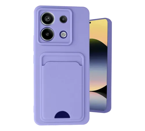 Xiaomi Redmi Note 13 Pro 5G Kılıf Kelvin Kartvizitli Silikon - Lila