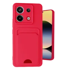 Xiaomi Redmi Note 13 Pro 5G Kılıf Kelvin Kartvizitli Silikon - Kırmızı