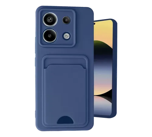 Xiaomi Redmi Note 13 Pro 5G Kılıf Kelvin Kartvizitli Silikon - Lacivert