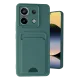 Xiaomi Redmi Note 13 Pro 5G Kılıf Kelvin Kartvizitli Silikon - Koyu Yeşil
