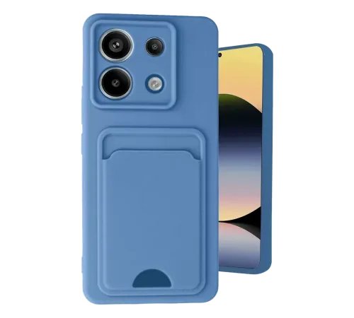 Xiaomi Redmi Note 13 Pro 5G Kılıf Kelvin Kartvizitli Silikon - Mavi