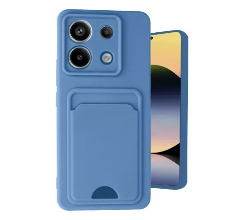 Xiaomi Redmi Note 13 Pro 5G Kılıf Kelvin Kartvizitli Silikon - Mavi