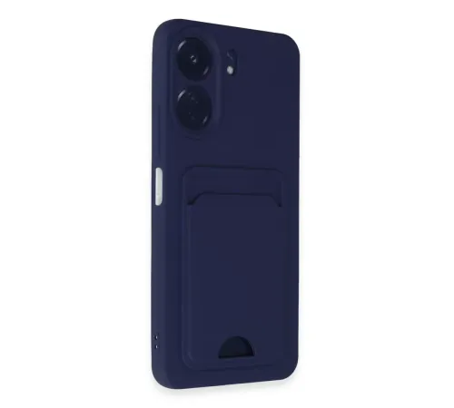 Xiaomi Redmi 13C Kılıf Kelvin Kartvizitli Silikon - Lacivert