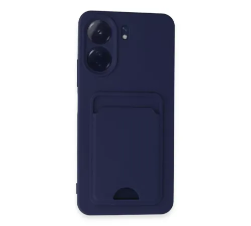 Xiaomi Redmi 13C Kılıf Kelvin Kartvizitli Silikon - Lacivert