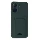 Xiaomi Redmi 13C Kılıf Kelvin Kartvizitli Silikon - Koyu Yeşil