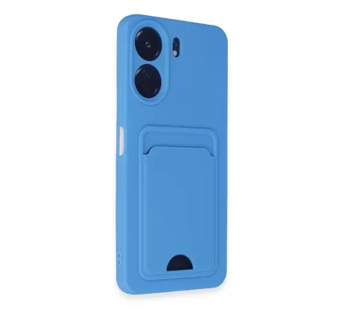 Xiaomi Redmi 13C Kılıf Kelvin Kartvizitli Silikon - Mavi