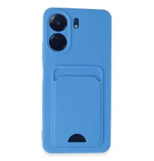Xiaomi Redmi 13C Kılıf Kelvin Kartvizitli Silikon - Mavi