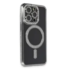 Apple iPhone 14 Pro Max Kılıf Joke Simli Magneticsafe Kılıf - Gri